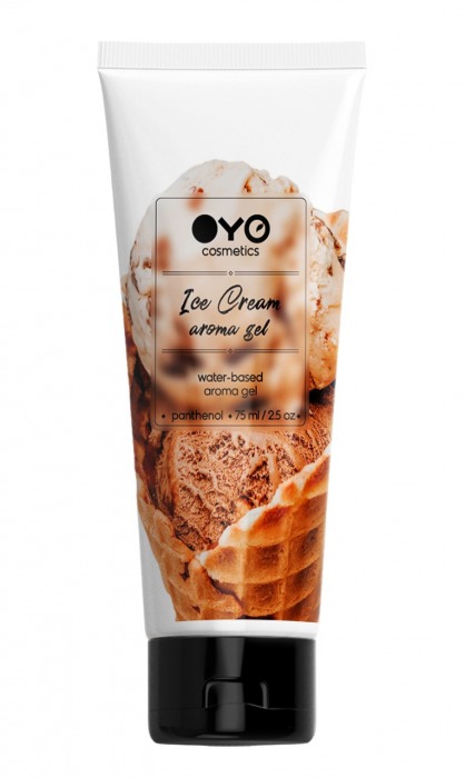 Лубрикант на водной основе OYO Aroma Gel Ice Cream с ароматом пломбира - 75 мл. - OYO - купить с доставкой в Астрахани