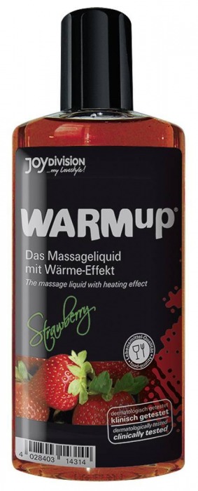 Разогревающее масло WARMup Strawberry - 150 мл. - Joy Division - купить с доставкой в Астрахани