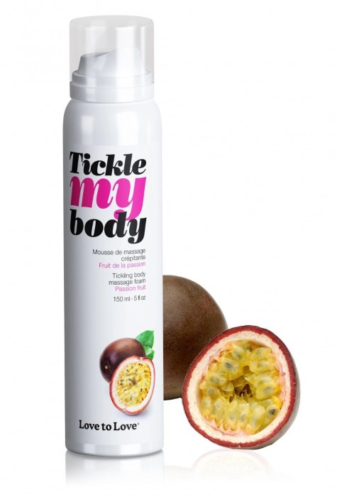 Массажная хрустящая пенка Tickle my body с ароматом маракуйи - 150 мл. - Love to Love - купить с доставкой в Астрахани
