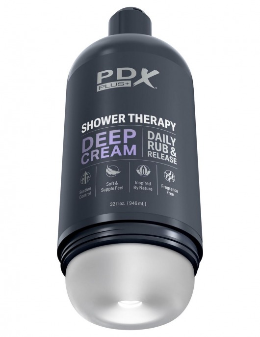 Мастурбатор в бутылке Shower Therapy Deep Cream - Pipedream - в Астрахани купить с доставкой