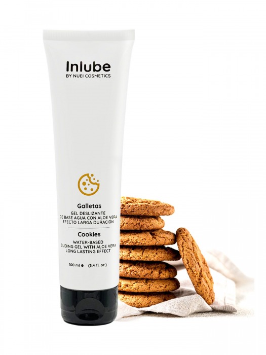 Лубрикант на водной основе Nuei Inlube с алоэ вера и ароматом печенья - 100 мл. - Nuei cosmetics - купить с доставкой в Астрахани