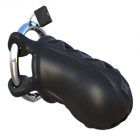 Черный замок верности Extreme Silicone Cock Blocker - Pipedream - купить с доставкой в Астрахани