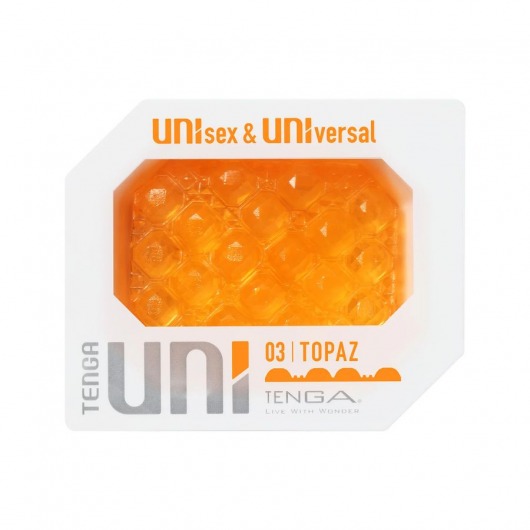 Оранжевый мастурбатор-стимулятор Tenga Uni Topaz - Tenga - в Астрахани купить с доставкой