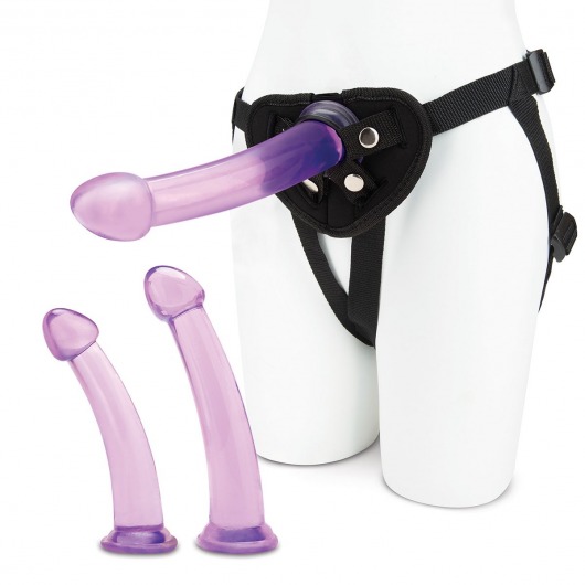 Тренировочный набор с тремя насадками Pegging Training Set - Lux Fetish - купить с доставкой в Астрахани