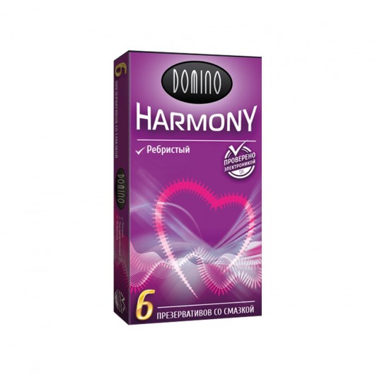 Презервативы с рёбрышками Domino Harmony - 6 шт. - Domino - купить с доставкой в Астрахани