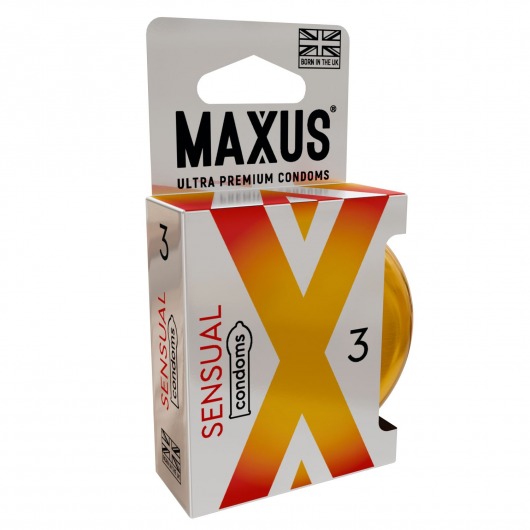Презервативы анатомической формы Maxus Sensual - 3 шт. - Maxus - купить с доставкой в Астрахани