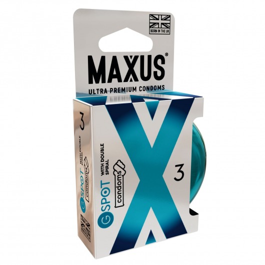 Презервативы Maxus G spot с двойной спиралью - 3 шт. - Maxus - купить с доставкой в Астрахани