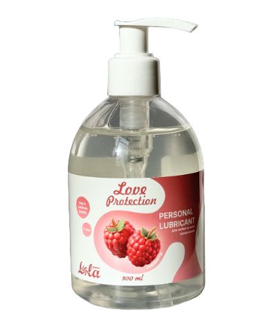 Лубрикант на водной основе Love Protection Raspberry с ароматом малины - 300 мл. - Lola Games - купить с доставкой в Астрахани