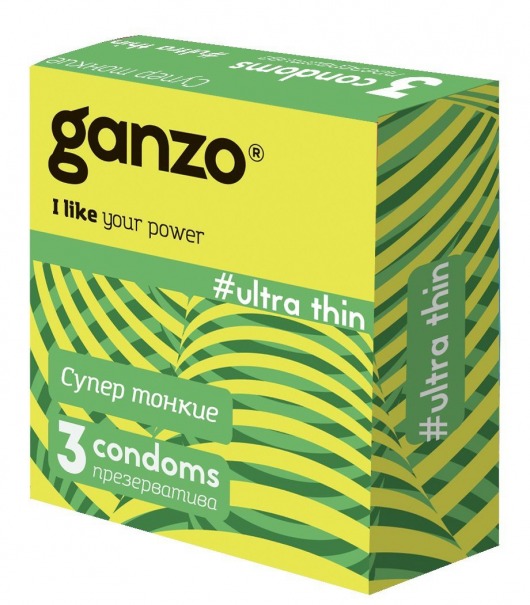 Ультратонкие презервативы Ganzo Ultra thin - 3 шт. - Ganzo - купить с доставкой в Астрахани