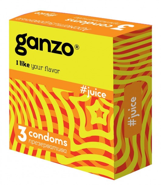 Ароматизированные презервативы Ganzo Juice - 3 шт. - Ganzo - купить с доставкой в Астрахани