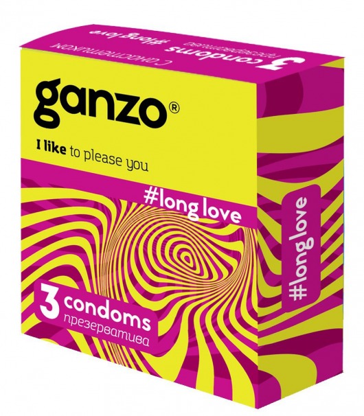 Презервативы с анестетиком для продления удовольствия Ganzo Long Love - 3 шт. - Ganzo - купить с доставкой в Астрахани