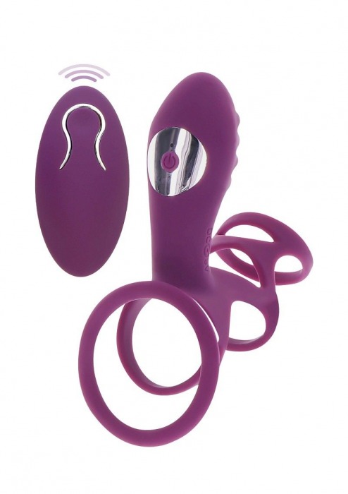 Фиолетовая эрекционная вибронасадка Halo Halo C-Ring Sleeve - Toy Joy - в Астрахани купить с доставкой