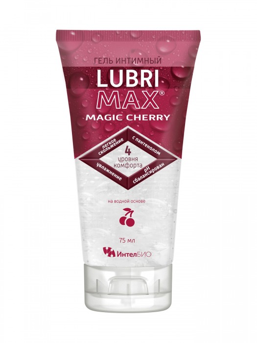 Интимный гель-смазка на водной основе Lubrimax Magic Cherry - 75 мл. - ИнтелБИО - купить с доставкой в Астрахани