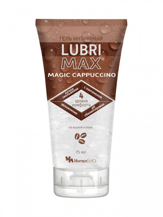 Интимный гель-смазка на водной основе Lubrimax Magic Cappuccino - 75 мл. - ИнтелБИО - купить с доставкой в Астрахани