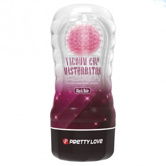 Прозрачный текстурированный мастурбатор Vacuum Cup Masturbator Black Hole - Baile - в Астрахани купить с доставкой