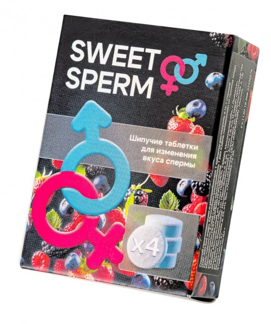Шипучие таблетки для мужчин Sweet Sperm для изменения вкуса спермы (4 шт. по 0,5 гр.) - Капиталпродукт - купить с доставкой в Астрахани