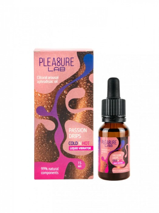 Жидкий вибратор Passion Drips Cold n Hot - 15 мл. - Pleasure Lab - купить с доставкой в Астрахани