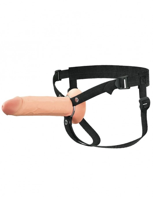 Полый страпон на ремнях 8’’ Hollow Silicone Strap-on - Pipedream - купить с доставкой в Астрахани