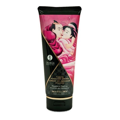 Массажный крем для тела с ароматом малины Raspberry feeling - 200 мл. - Shunga - купить с доставкой в Астрахани