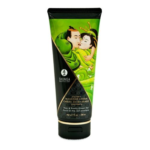 Массажный крем для тела с ароматом груши и зелёного чая Pear   Exotic Green Tea - 200 мл. - Shunga - купить с доставкой в Астрахани