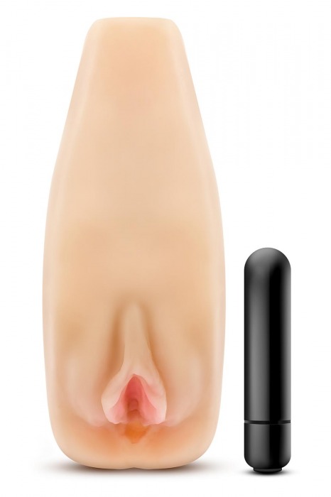 Мастурбатор-вагина с вибрацией Soft   Wet Natasha Realistic Beige Masturbator - Blush Novelties - в Астрахани купить с доставкой