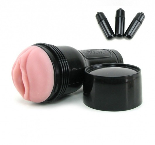 Мастурбатор-вагина Fleshlight - Vibro Pink Lady Touch с вибрацией - Fleshlight - в Астрахани купить с доставкой
