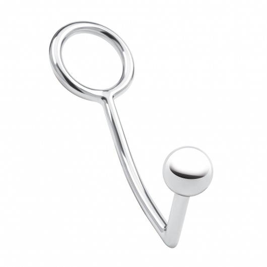Кольцо на пенис с анальным стимулятором Stainless Steel Anal Hook   Cock Ring - BlueLine - в Астрахани купить с доставкой