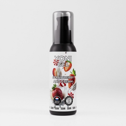 Лубрикант для орального секса SGAN со вкусом клубники со сливками - 100 мл. - SGAN - купить с доставкой в Астрахани