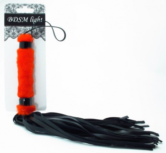 Нежная плеть с красным мехом BDSM Light - 43 см. - БДСМ Арсенал - купить с доставкой в Астрахани