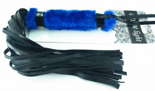 Нежная плеть с синим мехом BDSM Light - 43 см. - БДСМ Арсенал - купить с доставкой в Астрахани