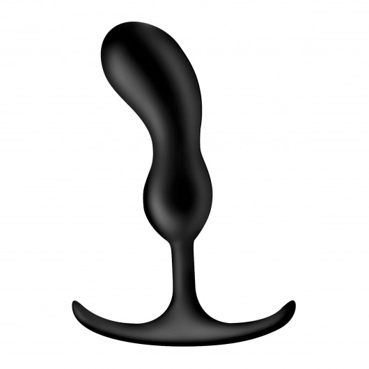 Черный массажер простаты с утяжелителями Premium Silicone Weighted Prostate Plug Medium - 16,3 см. - XR Brands - в Астрахани купить с доставкой