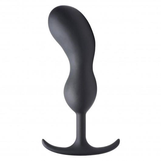 Черный массажер простаты с утяжелителями Premium Silicone Weighted Prostate Plug XL - 20,8 см. - XR Brands - в Астрахани купить с доставкой
