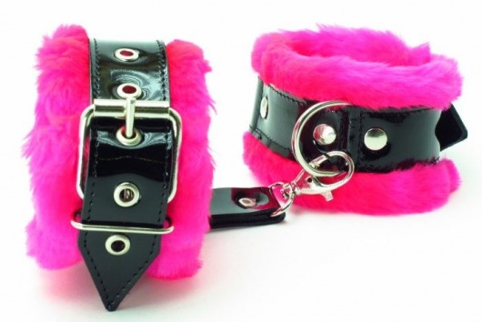 Оковы на ноги с розовым мехом BDSM Light - БДСМ Арсенал - купить с доставкой в Астрахани