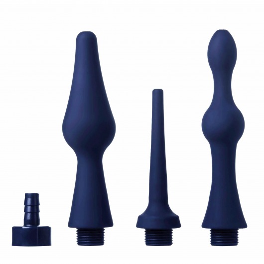 Набор из 3 универсальных насадок для анального душа Universal 3 Piece Silicone Enema Attachment Set - XR Brands - купить с доставкой в Астрахани