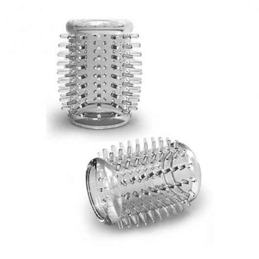 Прозрачная насадка с шипами STAY HARD COCK SLEEVE 01 CLEAR - Blush Novelties - в Астрахани купить с доставкой