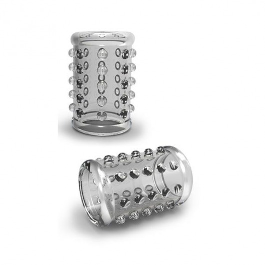 Прозрачная насадка на пенис с шишечками STAY HARD COCK SLEEVE 02 CLEAR - Blush Novelties - в Астрахани купить с доставкой