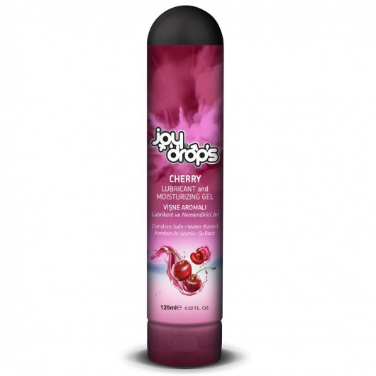 Смазка на водной основе Cherry с ароматом вишни -  125 мл. - JoyDrops - купить с доставкой в Астрахани