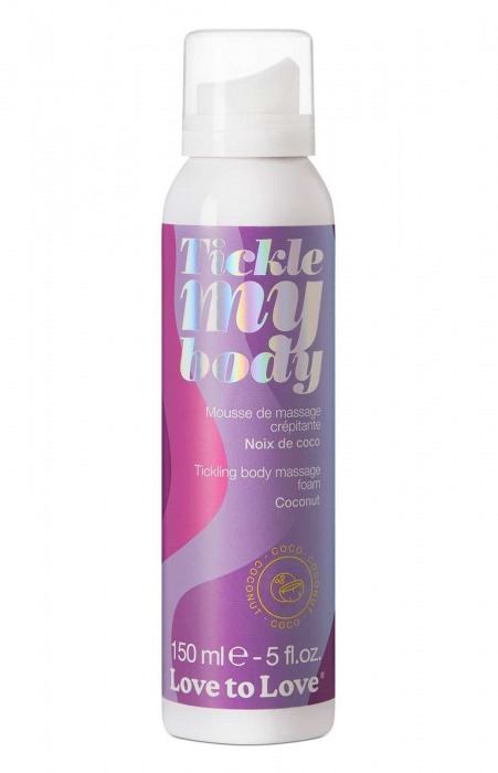 Массажная хрустящая пенка Tickle My Body Coconut с ароматом кокоса - 150 мл. - Love to Love - купить с доставкой в Астрахани