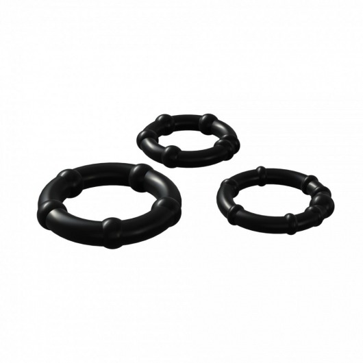 Набор из 3 черных эрекционных колец Babooom Ring Set - Adrien Lastic - в Астрахани купить с доставкой