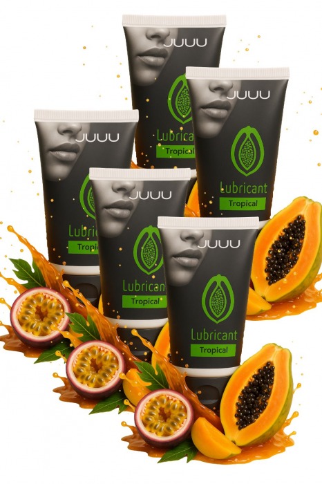 Набор из 5 съедобных лубрикантов JUJU со вкусом тропических фруктов - JuJu - купить с доставкой в Астрахани