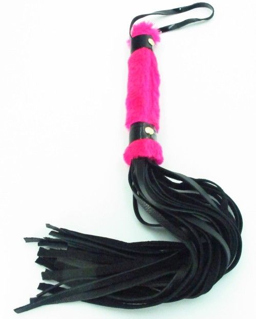 Нежная плеть с розовым мехом BDSM Light - 43 см. - БДСМ Арсенал - купить с доставкой в Астрахани