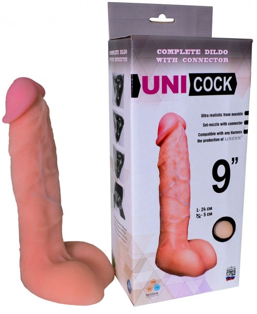 Фаллическая насадка Харнесс UNICOCK 9  - 24 см. - LOVETOY (А-Полимер) - купить с доставкой в Астрахани