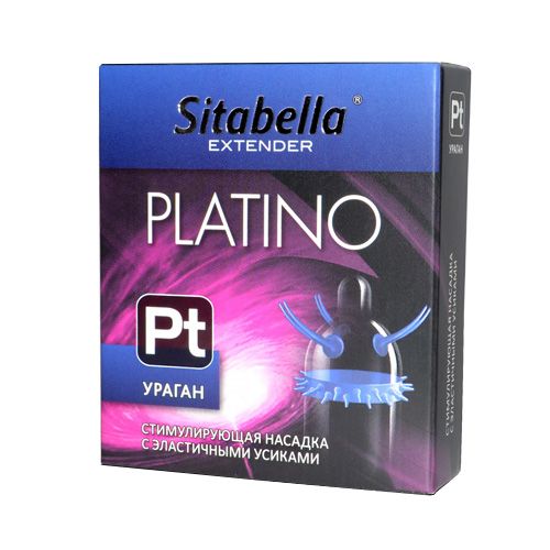Стимулирующая насадка с усиками и шипиками Platino  Ураган - Sitabella - купить с доставкой в Астрахани