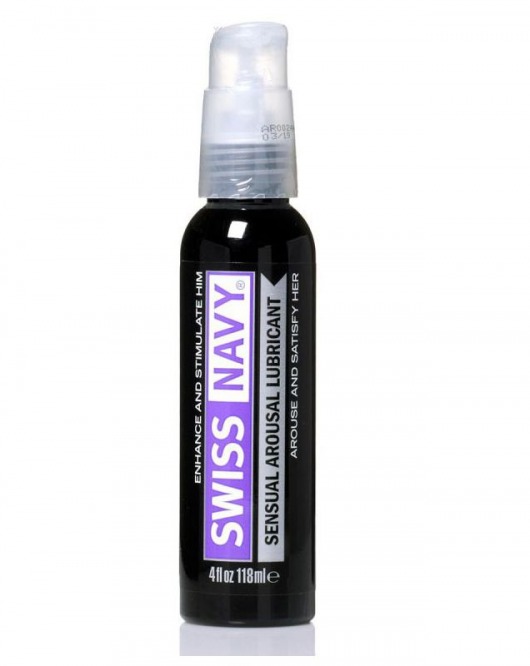 Возбуждающий гель-лубрикант на водной основе Sensual Arousal Lubricant  - 118 мл. - Swiss navy - купить с доставкой в Астрахани