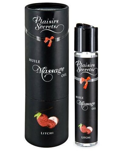 Массажное масло с ароматом личи Huile de Massage Gourmande Litchi - 59 мл. - Plaisir Secret - купить с доставкой в Астрахани