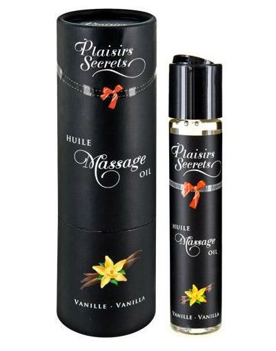 Массажное масло с ароматом ванили Huile de Massage Gourmande Vanille - 59 мл. - Plaisir Secret - купить с доставкой в Астрахани
