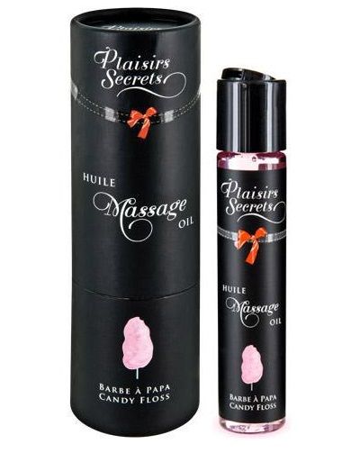 Массажное масло с ароматом сладкой ваты Huile de Massage Gourmande Barbe à Papa - 59 мл. - Plaisir Secret - купить с доставкой в Астрахани