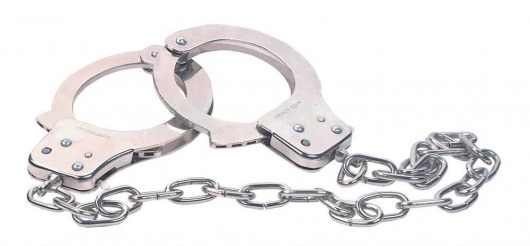 Наручники из металла с длинной цепочкой CHROME HANDCUFFS METAL HANDCUFFS W. KEY - NMC - купить с доставкой в Астрахани