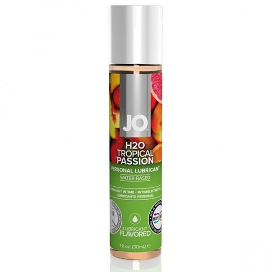 Смазка с ароматом тропических фруктов JO Flavored Tropical Passion - 30 мл. - System JO - купить с доставкой в Астрахани