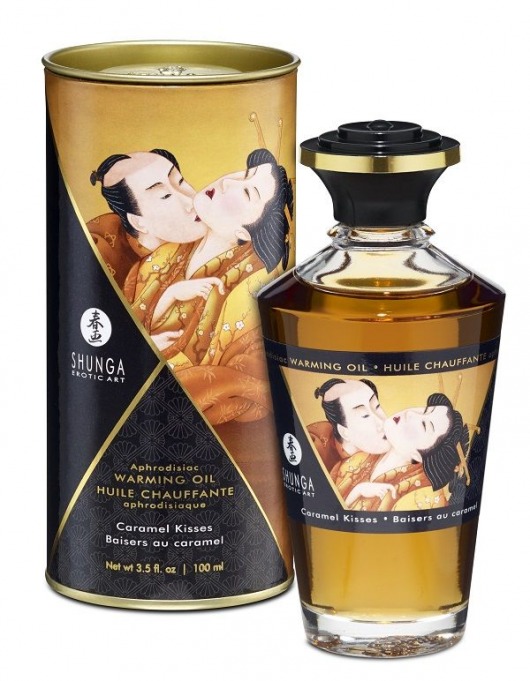 Массажное интимное масло с ароматом карамели - 100 мл. - Shunga - купить с доставкой в Астрахани